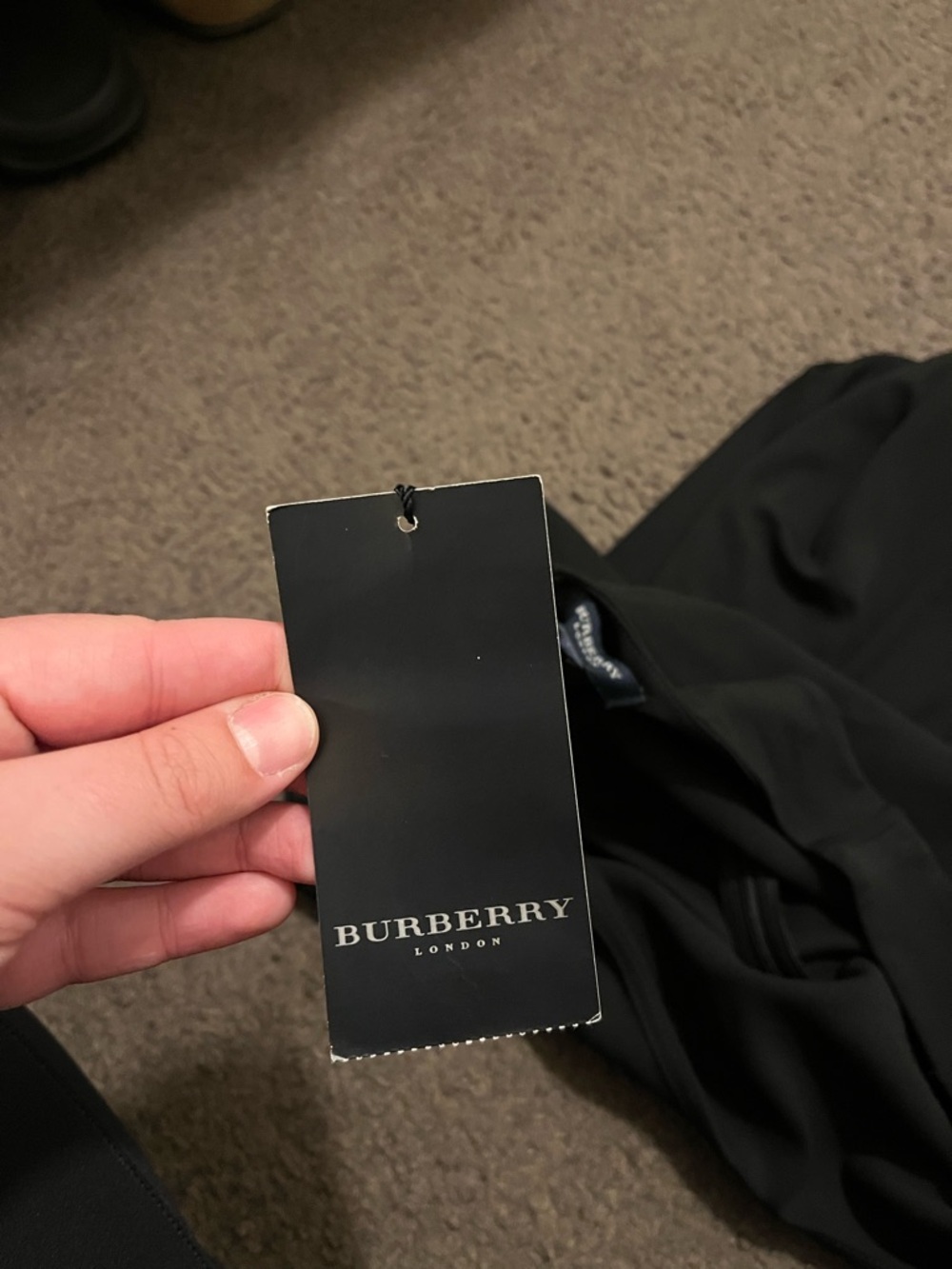 Burberry London Black Scoop Neck Midi Dress NWT - Picture 5 of 8